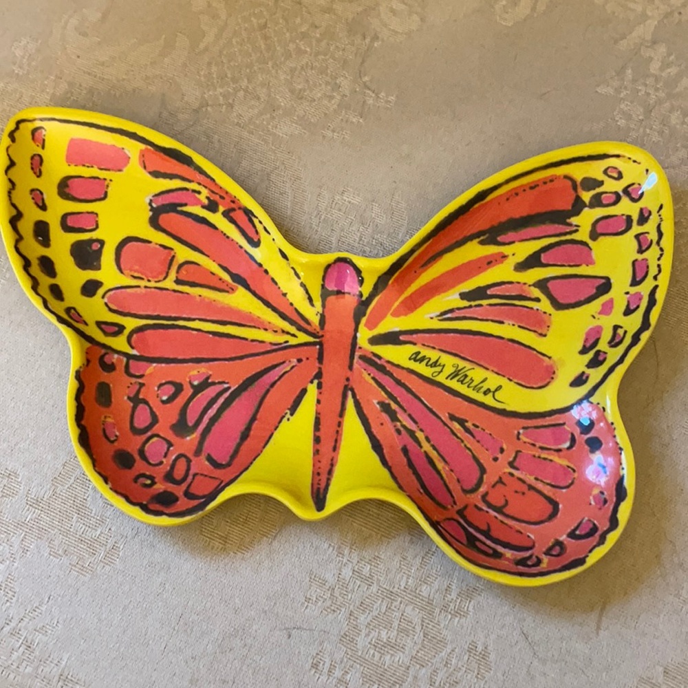 Vintage Andy Warhol pop art melamine trinket dish